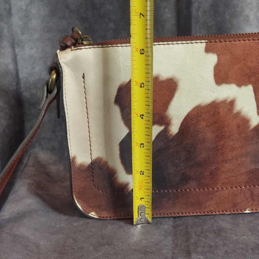 Sonoma Goods For Life Cowhide Print Crossbody Bag - Western Boho - NEW - Picture 8 of 11